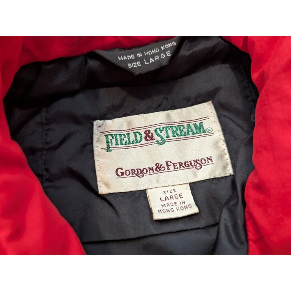 Vintage Field & Stream Jacket Mens Large‎ Full Zip Windbreaker Snap Lined